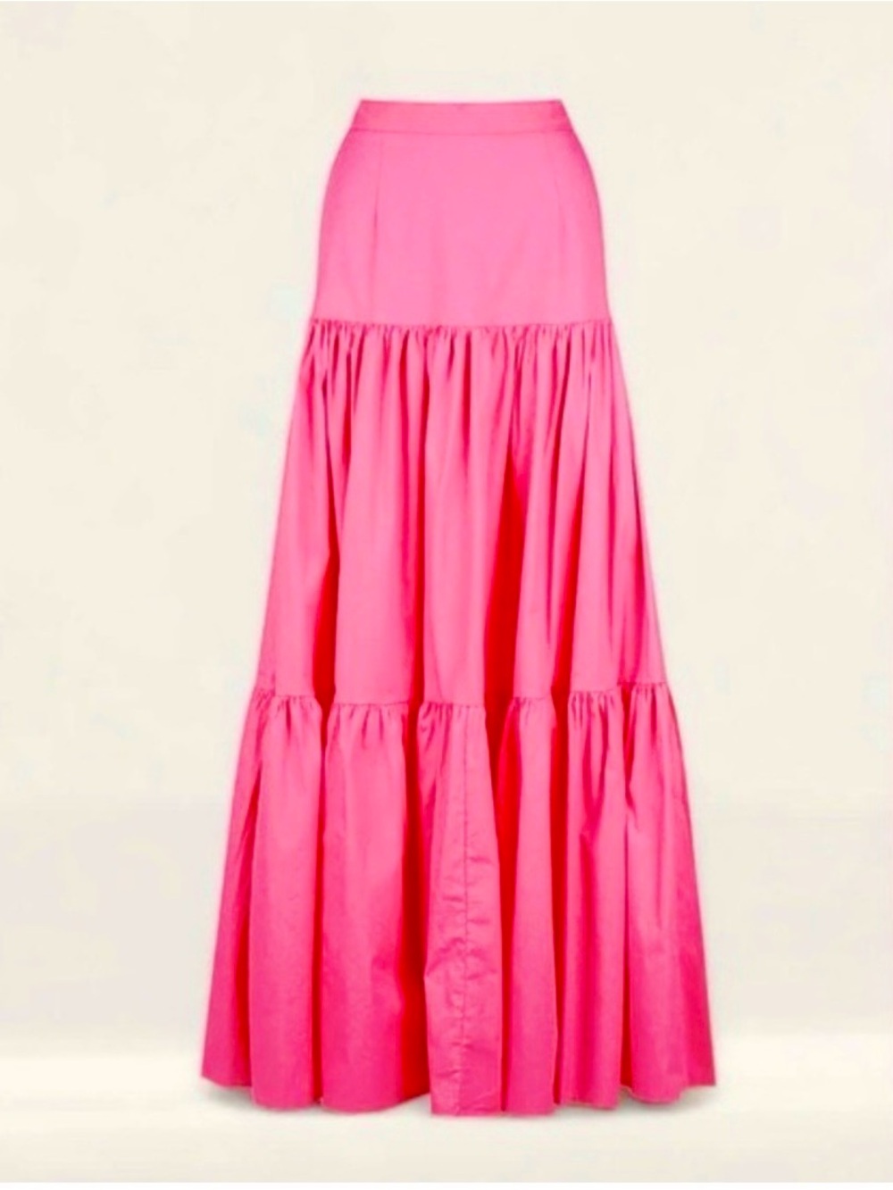 Runaway The Label Hot Pink Tiered Ruffle Maxi Skirt Size 6 Elastic Waist